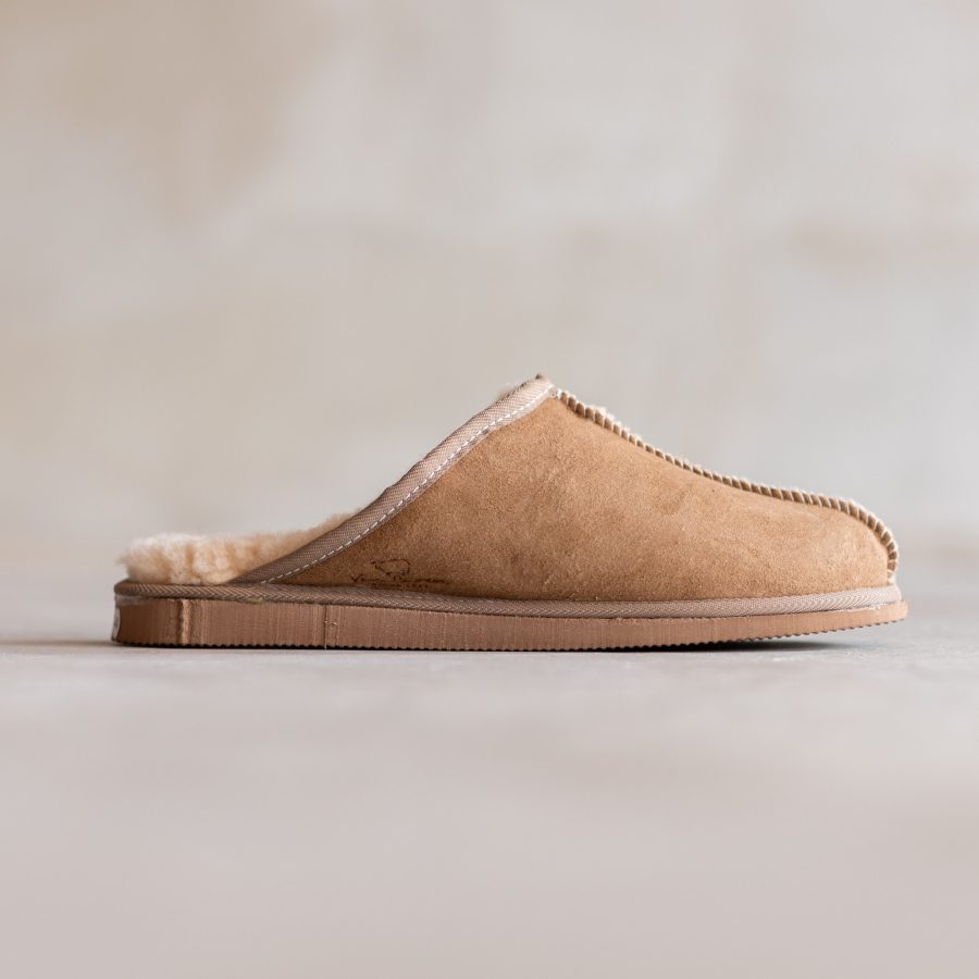 Van Buren heren instap pantoffel camel